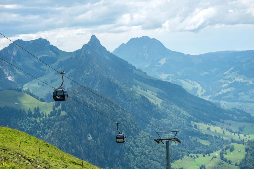 Confortable Chalet Avec Magnifique Vue En Gruyere. Charmey Buitenkant foto