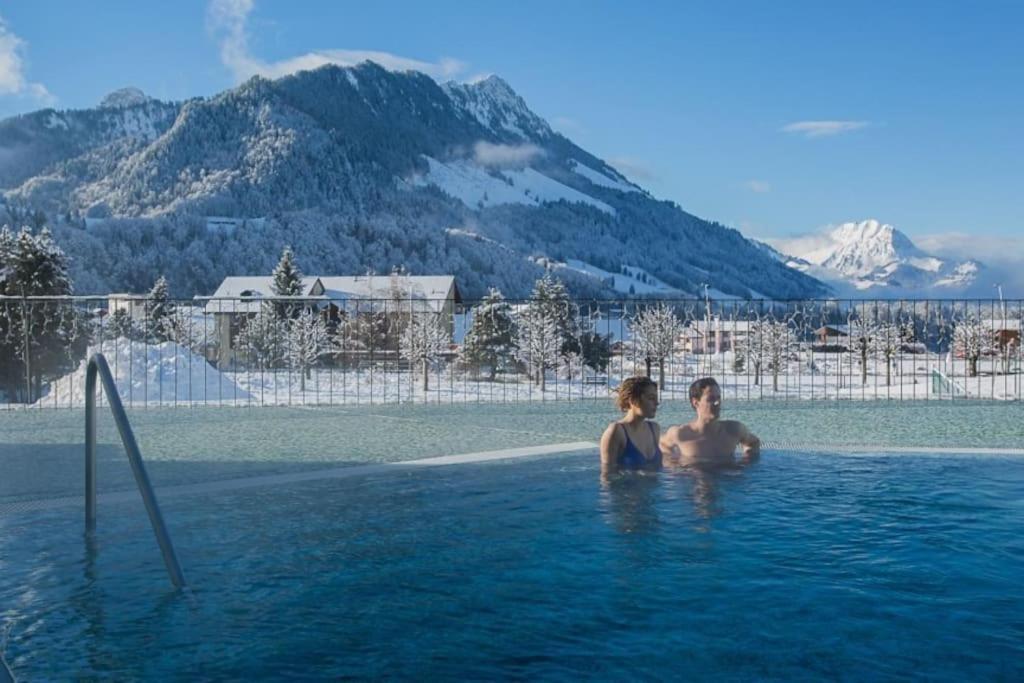 Confortable Chalet Avec Magnifique Vue En Gruyere. Charmey Buitenkant foto