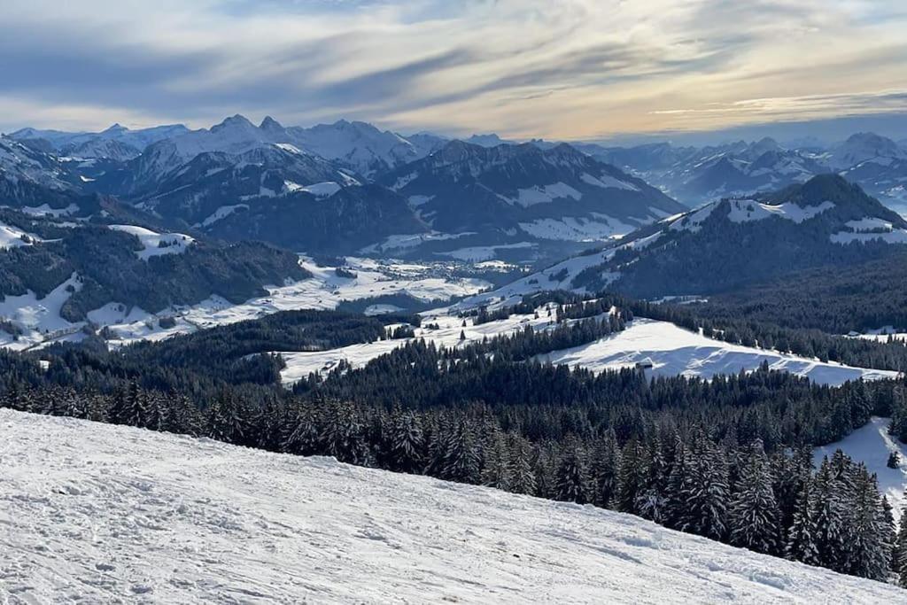 Confortable Chalet Avec Magnifique Vue En Gruyere. Charmey Buitenkant foto